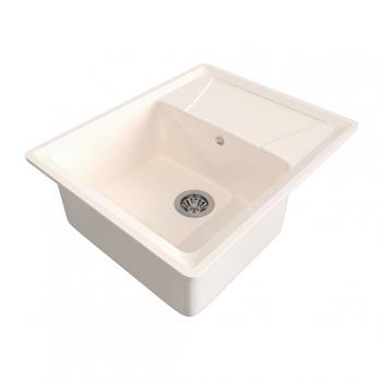 Мойка ML-GMS03 СТАНДАРТ с крылом, белый (331), 605*495*190мм