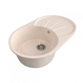 Мойка ML-GMS05 СТАНДАРТ овальная с крылом, бежевый (328), 740*455*190мм