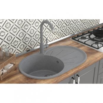 Мойка ML-GMS05 СТАНДАРТ овальная с крылом, темно-серый (309), 740*455*190мм