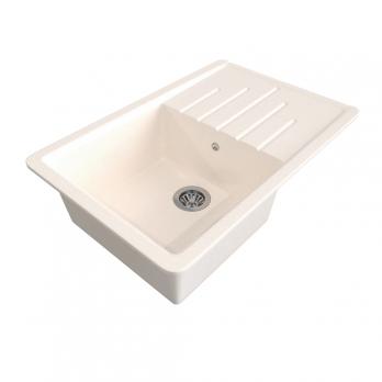 Мойка ML-GMS07 СТАНДАРТ с крылом, белый (331), 750*495*190мм