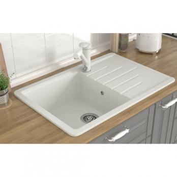 Мойка ML-GMS07 СТАНДАРТ с крылом, белый (331), 750*495*190мм