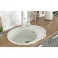 Мойка ML-GMS08 СТАНДАРТ овальная с крылом, белый (331), 570*460*170мм