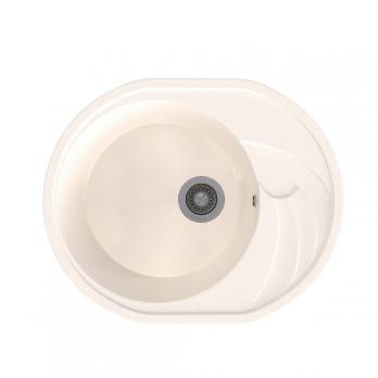 Мойка ML-GMS08 СТАНДАРТ овальная с крылом, белый (331), 570*460*170мм