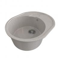 Мойка ML-GMS08 СТАНДАРТ овальная с крылом, светло-серый (310), 570*460*170мм