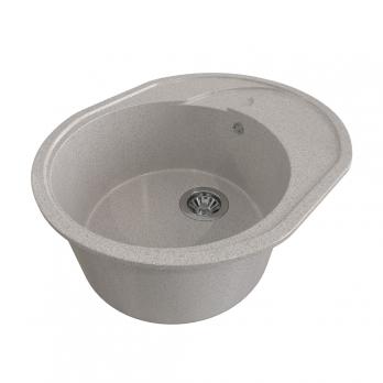 Мойка ML-GMS08 СТАНДАРТ овальная с крылом, светло-серый (310), 570*460*170мм