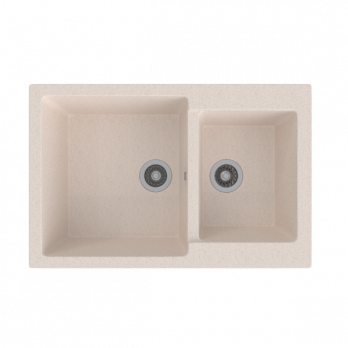 Мойка ML-GMS13 СТАНДАРТ двухчашевая, бежевый (328), 767*502*190мм