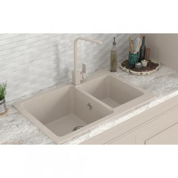 Мойка ML-GMS13 СТАНДАРТ двухчашевая, бежевый (328), 767*502*190мм