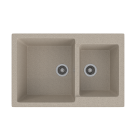 Мойка ML-GMS13 СТАНДАРТ двухчашевая, песочный (302), 767*502*190мм