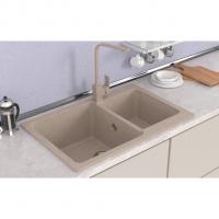 Мойка ML-GMS13 СТАНДАРТ двухчашевая, песочный (302), 767*502*190мм