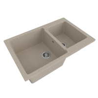 Мойка ML-GMS13 СТАНДАРТ двухчашевая, песочный (302), 767*502*190мм