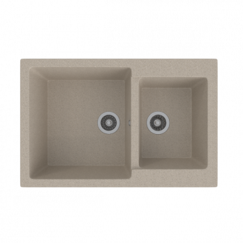 Мойка ML-GMS13 СТАНДАРТ двухчашевая, песочный (302), 767*502*190мм