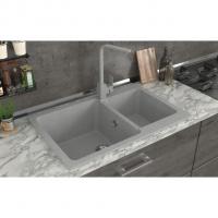 Мойка ML-GMS13 СТАНДАРТ двухчашевая, светло-серый (310), 767*502*190мм