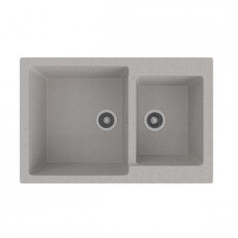 Мойка ML-GMS13 СТАНДАРТ двухчашевая, светло-серый (310), 767*502*190мм