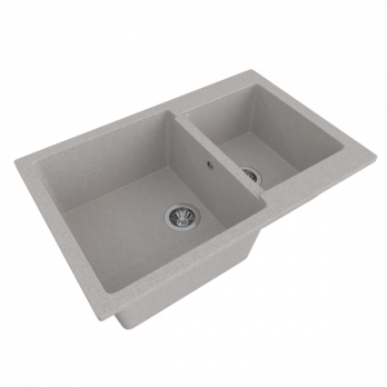 Мойка ML-GMS13 СТАНДАРТ двухчашевая, светло-серый (310), 767*502*190мм