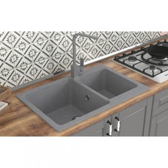 Мойка ML-GMS13 СТАНДАРТ двухчашевая, темно-серый (309), 767*502*190мм