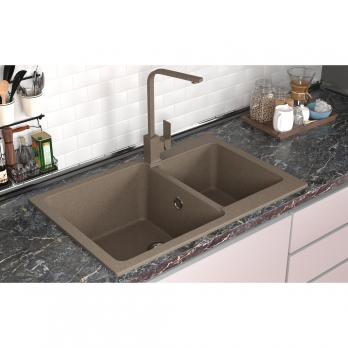 Мойка ML-GMS13 СТАНДАРТ двухчашевая, терракот (307), 767*502*190мм