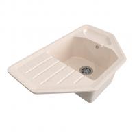 Мойка ML-GMS17 СТАНДАРТ угловая с крылом, бежевый (328), 780*485*190мм