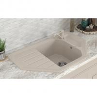 Мойка ML-GMS17 СТАНДАРТ угловая с крылом, бежевый (328), 780*485*190мм