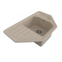 Мойка ML-GMS17 СТАНДАРТ угловая с крылом, песочный (302), 780*485*190мм