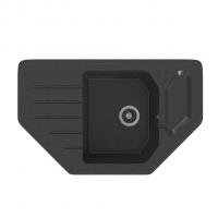 Мойка ML-GMS17 СТАНДАРТ угловая с крылом, черный (308), 780*485*190мм