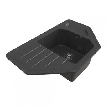 Мойка ML-GMS17 СТАНДАРТ угловая с крылом, черный (308), 780*485*190мм