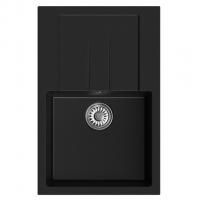 Мойка ML-GM31 КОМФОРТ с крылом, ультра-черная (344), 770*500*190мм