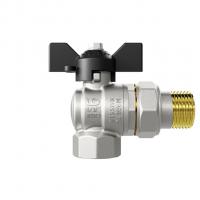 Кран шаровой со сгоном угловой 1/2''  бабочка LD PRIDE