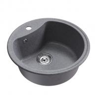 Мойкa ML-GM09 КОМФОРТ круглая, графит (342), 510 мм (глуб. чаши 190)