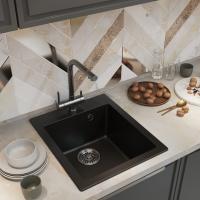 Мойка ML-GM14 КОМФОРТ ультра-черная (344), 420*500*190мм