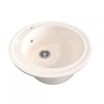 Мойкa ML-GMS01 СТАНДАРТ круглая, белый (331), 470мм (глуб. чаши 180)