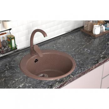 Мойкa ML-GMS01 СТАНДАРТ круглая, терракот (307), 470мм (глуб. чаши 180)