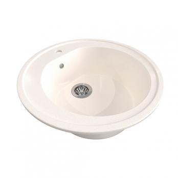 Мойкa ML-GMS02 СТАНДАРТ круглая, белый (331), 505мм (глуб. чаши 180)