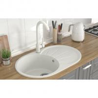 Мойка ML-GMS05 СТАНДАРТ овальная с крылом, белый (331), 740*455*190мм