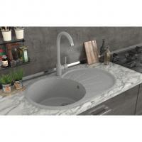 Мойка ML-GMS05 СТАНДАРТ овальная с крылом, светло-серый (310), 740*455*190мм