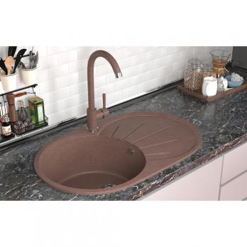 Мойка ML-GMS05 СТАНДАРТ овальная с крылом, терракот (307), 740*455*190мм