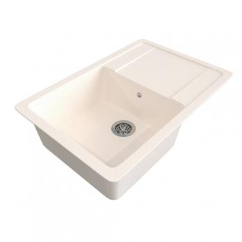 Мойка ML-GMS15 СТАНДАРТ с крылом, белый (331), 640*505*185мм