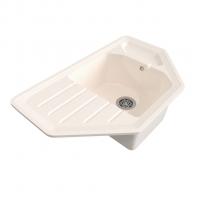 Мойка ML-GMS17 СТАНДАРТ угловая с крылом, белый (331), 780*485*190мм