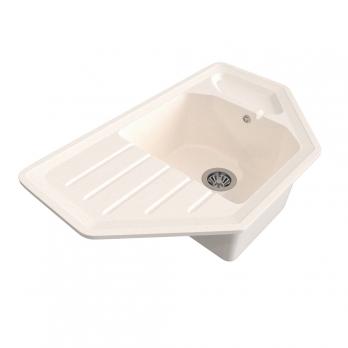 Мойка ML-GMS17 СТАНДАРТ угловая с крылом, белый (331), 780*485*190мм