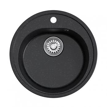 Мойкa ML-GM11 КОМФОРТ круглая, черная (308), 500мм (глуб. чаши 180)