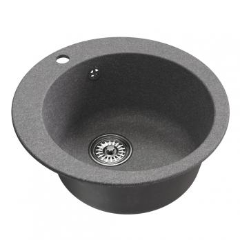 Мойкa ML-GM13 КОМФОРТ круглая, графит (342), 495мм (глуб. чаши 200)