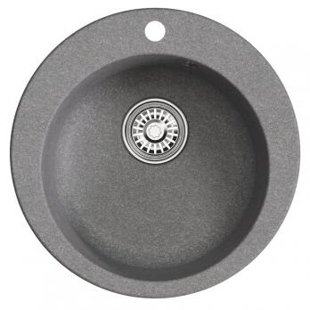 Мойкa ML-GM13 КОМФОРТ круглая, графит (342), 495мм (глуб. чаши 200)