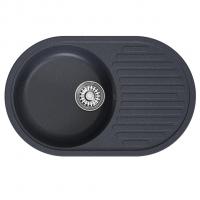Мойка ML-GM16 КОМФОРТ овальная с крылом, антрацит (343), 730*460*180мм