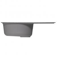 Мойка ML-GM16 КОМФОРТ овальная с крылом, графит (342), 730*460*180мм