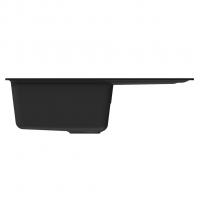 Мойка ML-GM19 КОМФОРТ с крылом, ультра-черная (344),  750*500*200мм