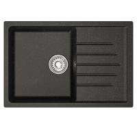 Мойка ML-GM19 КОМФОРТ с крылом, черная (308),  750*500*200мм