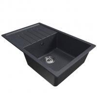 Мойка ML-GM19 КОМФОРТ с крылом, антрацит  (343),  750*500*200мм
