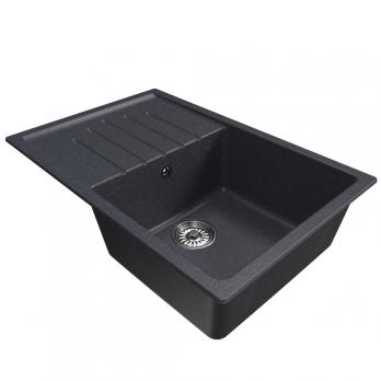 Мойка ML-GM19 КОМФОРТ с крылом, антрацит  (343),  750*500*200мм
