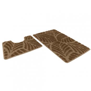 Набор ковриков д/ванной Актив icarpet 50*80+50*40 кофе с молоком (01)
