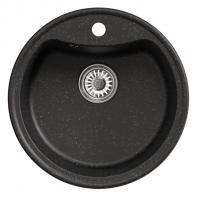Мойкa ML-GM09 КОМФОРТ круглая, черная (308), 510 мм (глуб. чаши 190)