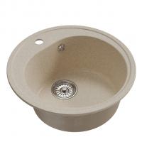 Мойкa ML-GM11 КОМФОРТ круглая, бежевая (328), 500мм (глуб. чаши 180)